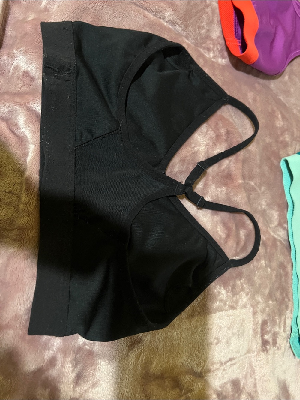 Nike Women's Sports Bra Trio - Black, Teal, Purple - Picture 4 of 8